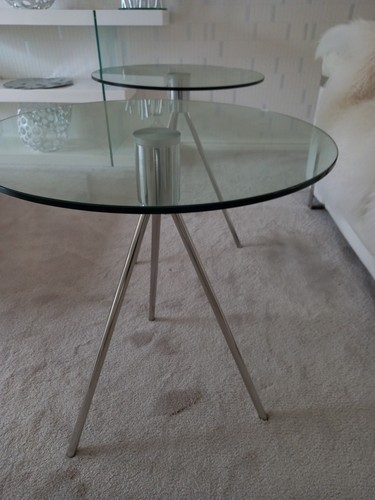 Dwell glass round tables set - round, tables.