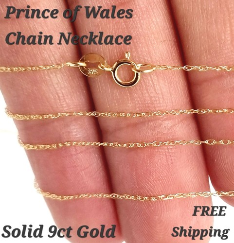 9ct gold chain necklace 375 - necklace,