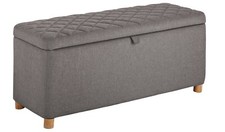 James Fabric Large Ottoman - Grey