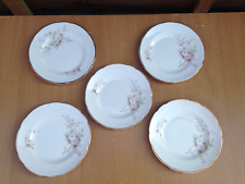 Royal Stuart Side Tea Plates Pastel Floral Bone China x 5 - 6 inch diameter