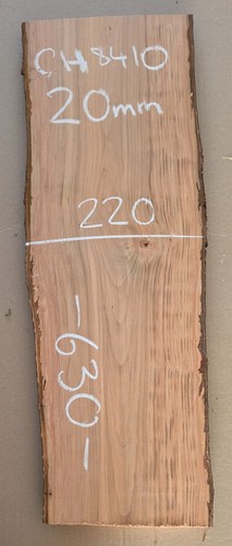 Live edge cherry slab - edge,