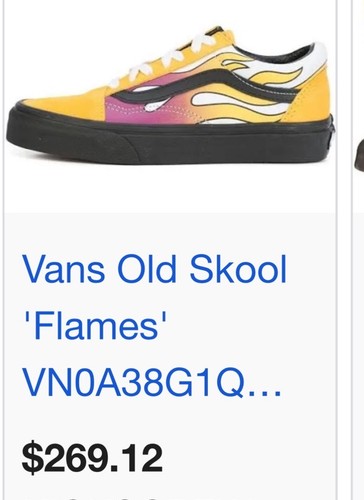 Vans old skool flames low - flames, top