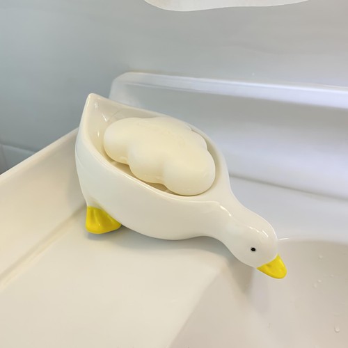 Ceramic cute duck soap - duck, dish