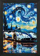 Starry night pagani zonda - night, r