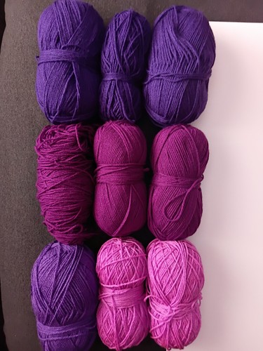 Job lot various purples 760g - lot,
