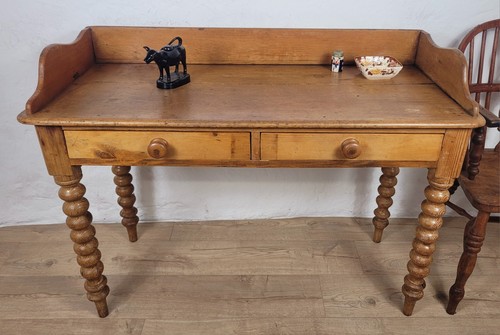 Victorian kitchen table pine - victorian,
