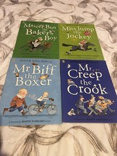 Happy Families Large Paper Back Books X 4 Assorted Titles 