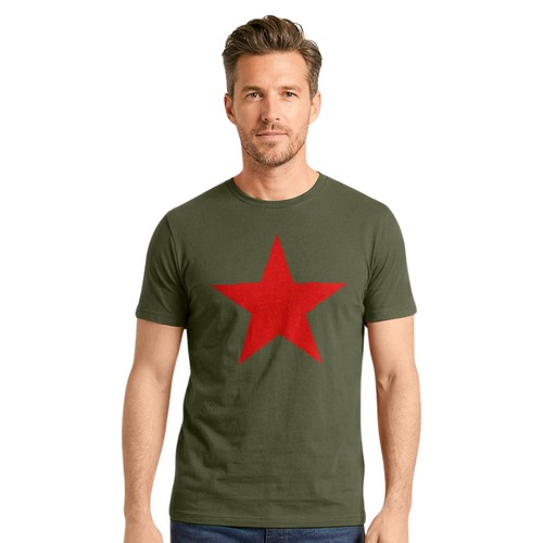 Red star army shirt - red,