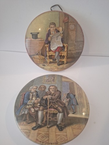 Antique prattware pot - antique, lids