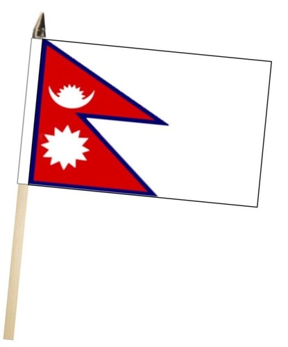 Nepal large hand flag - nepal,