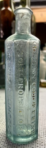 1870 quack cure bottle - cure,
