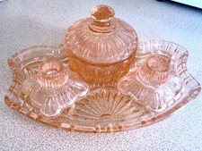 Vintage  5 Piece Pink Glass