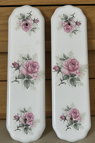 Vintage ceramic floral door - ceramic,