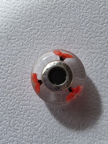 Bead poppy murano glass - poppy, red