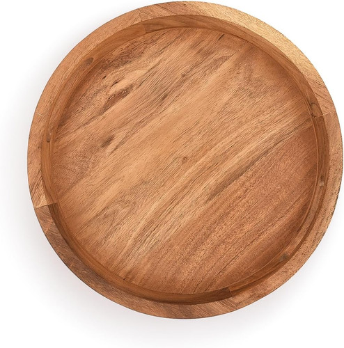 Acacia wooden round serving - acacia,