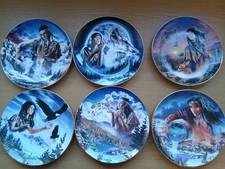 Royal Doulton Franklin Mint Native American Indian Maiden Plates X6