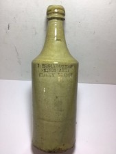 Superb Early MANCHESTER PUB NAMED Old Stoneware SLIP GLAZED Porter Bottle 