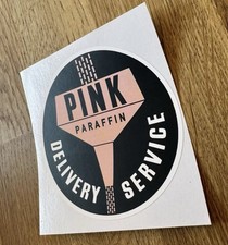 Pink Paraffin Delivery Service Sticker Decal 9.5cm Custom Sizes Available
