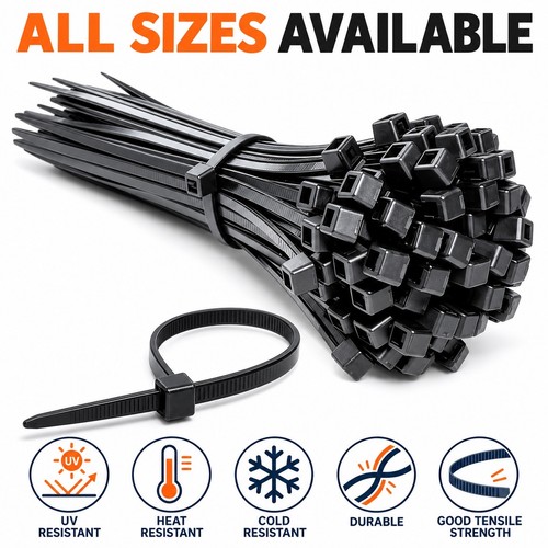 Black cable ties zip - cable,