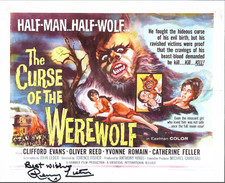 Renny Lister CURSE OF THE WEREWOLF Hammer Horror signed COA  10x8  - 36550