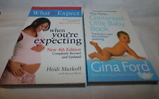 2 x pregnancy baby care books What To Expect Pregnant & Contented Little Baby