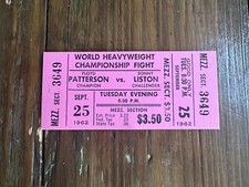 Vintage 1962 Boxing Ticket