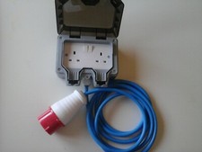 32AMP 3-PHASE PLUG TO 2 x double 13amp  240v sockets.main converter