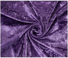Amethyst Crushed Velvet Fabric Dress Craft Stretch Velour Material 60" Wide