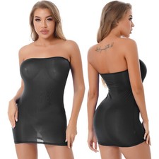 UK Women Mesh Sheer Mini Tube