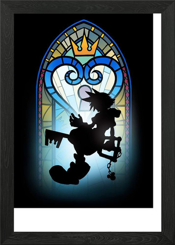 Window stained glass - stained, heart