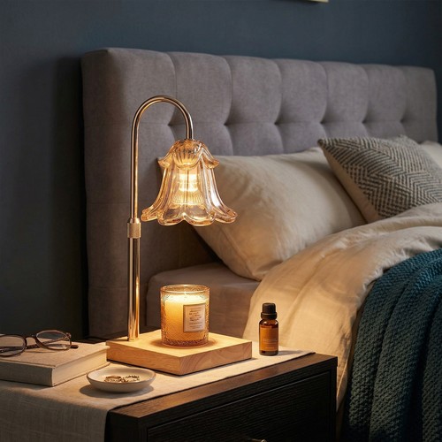 Wooden candle warmer lamp wax - wooden,
