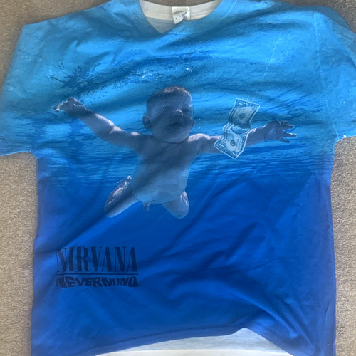 Nirvana nevermind blue graphic - nevermind,