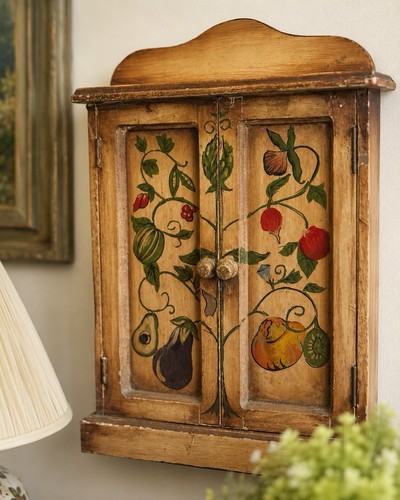 Vintage hand painted wooden - hand,