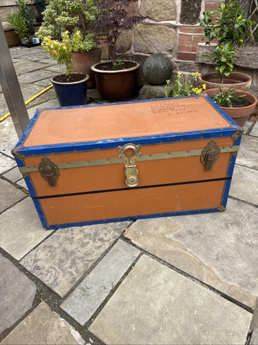 Vintage steamer trunk - steamer,