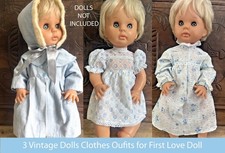 Vintage Dolls Clothes incl Amazing Coat, Faerie Glen Dress fits First Love Doll