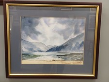 Large Atmospheric Irish Watercolor Painting Signed J Murphy