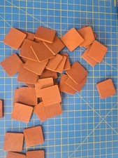 1:12th Scale Dolls House Diorama Paving Kitchen Floor Tiles Terracotta X25