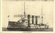 Royal Navy  Armoured Cruiser HMS Berwick 1902-20 Printed postcard unposted