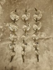 3 Strands Crystal Drops From an Old Chandelier REPLACEMENT spares different size