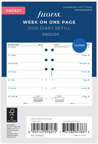Filofax pocket week - filofax, per