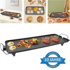 Electric Teppanyaki Table Top Griddle BBQ Hot Plate Barbecue Grill Pan UK