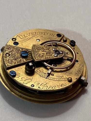 Antique pocket watch fusee - watch,