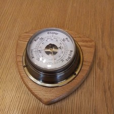Vintage Weathermaster Barometer Mounted  Wooden base  Wall Mountable working 