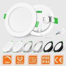 LED Round Ceiling Light Dimmable Recessed Ultra Slim Panel Down Lights Spot Lamp