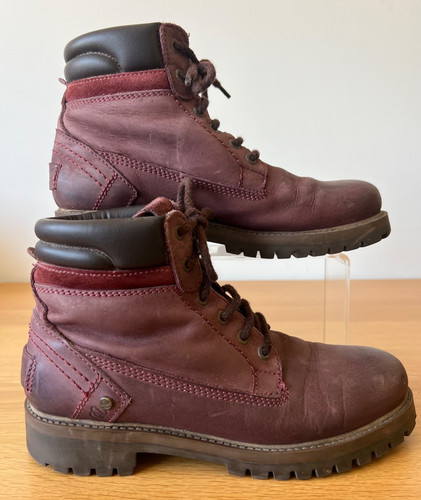 Wrangler burgundy leather - burgundy,