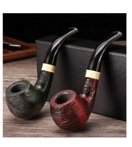 Wooden tobacco pipe handmade - wooden,