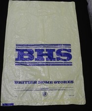 VTG COLLECTABLE BHS : BRITISH HOMES STORES : 1980S PLASTIC BAG : VGC!