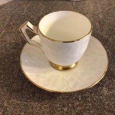 Vintage Aynsley Golden Broad Fine Bone China Tea Cup & Saucer - Expresso 
