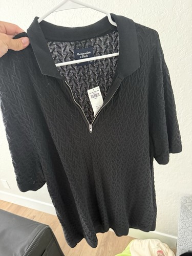 Abercrombie men zip polo - men’s,