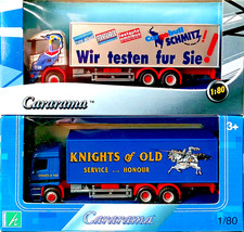 Cararama 1:80  Long Box Trucks x2 Knights of Old & Schmitz Cargobull BNIB